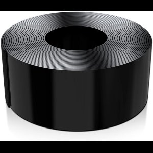 Gazonrand - PE - 2,2 Mm - Rol - Glad - Kunststof - Bloembedbegrenzing - Bloembedomranding - 10 M X 15 Cm (L X H) - Zwart