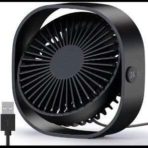 StayPowered Tafelventilator - Krachtige Koeling binnen Handbereik - 3 Snelheden - 360° Draaibaar - USB-Aangedreven - Compact Ontwerp - Stil Gebruik - Zwart - Draagbaar - Levering Sneller dan Aangegeven!