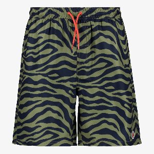 Osaga heren zwemshort zebraprint groen zwart - Maat XL - Zwembroek