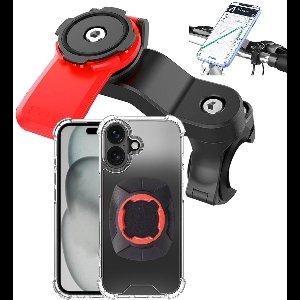 Telefoonhouder Fiets Magnetisch met Backcover hoesje - Geschikt voor: iPhone 16 | Magnetische slotbevestiging | Magneet | GSM Houder Fiets – Fietshouder
