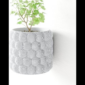 Fleuriek - Hangende bloempot voor plantenmuur - Decoratieve plantenhangers voor verticale tuin binnen, plantenpot - D15 cm - Wit