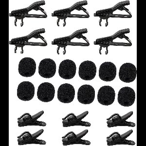 Famanu - 12 STKS Microfoon Clip met 12 STKS Microfoon Cover Microfoon Accessoires Voor Lavalier Microfoon Revers