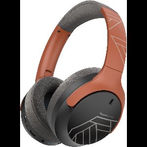 PowerLocus Boom - Koptelefoon Bluetooth - 60 uur batterijduur – Over Ear Koptelefoon Draadloos – 4 EQ-modi - Met Microfoon - Oranje/Grijs
