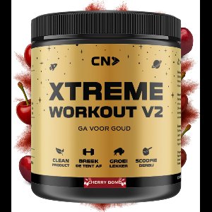 CN Supplements Xtreme Workout V2 - Cherry Bomb - Pre Workout - Met Cafeïne - 300 gram - 38 doseringen