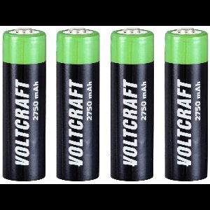 VOLTCRAFT HR06 Oplaadbare AA batterij (penlite) NiMH 2750 mAh 1.2 V 4 stuk(s)