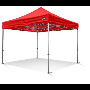 Easy Up Partytent | Vouwtent | 3x3m GO-UP40 | Aluminium | Rood | Inclusief gratis sterke pvc opberghoes en spanbanden set met haringen
