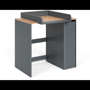 Vicco Viktor Wasmachinekast – 93.6 x 88.2 cm 2 delen met aankleedkussen Antraciet/gouden eik