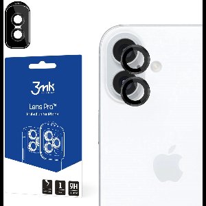 Apple iPhone 16/16 Plus - 3mk Lensbescherming Pro Zwart