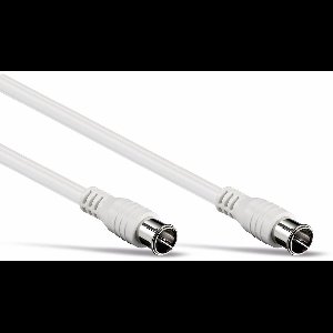 S-IMPULS SAT-antennesnoer, 2x F-Quick-connector, wit, 5 m, 100dB