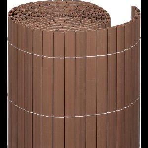 Videx Balkonscherm PVC Walnoot 90x300cm - Eenvoudig op maat te maken - Natuurlijke uitstraling - Tweezijdig te gebruiken