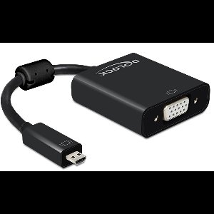 Delock Adapter HDMI Micro-D Stecker > VGA Buchse mit Audio schwarz