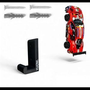 YUOM. Wall Mount Voor LEGO Ferrari 488 GTE - incl. schroeven & pluggen - Muurbeugel LEGO Technic Car Wall Mount - Ferrari 488 GTE - Lego Houder Auto Modellen - Lego Ferri GTE - Zwart