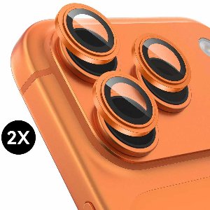 iPhone 17 Pro / 17 Pro Max Camera Lens Screen Protector - Kosmisch Oranje - Screenprotector - 2 stuks - Camera Protector iPhone 17 Pro - Gehard Glas - Eenvoudige Installatie
