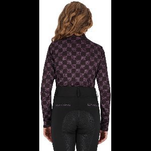 Qhp Trainingsshirt Qhp Lize Kids Zwart-paars - XS