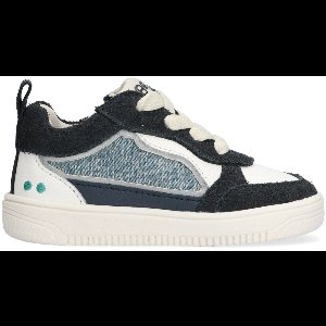 BunniesJR 225251-420 Jongens Lage Sneakers - Blauw/Wit - Suède - Veters