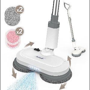 GoScrub® Elektrische Dweil - Draadloos - Vloerreiniger voor Harde en Houten Vloeren - Stille en Wendbare Mop - Efficiënt Dweilsysteem met Oplaadbare Accu
