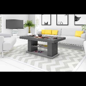 NoaHome Zahara Uitschuifbare Salontafel Grijs Hoogglans – Stijlvolle, Praktische en Duurzame Woonkamer Must-Have