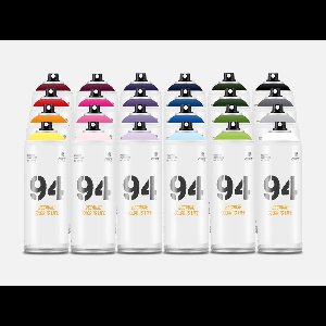 MTN94 Spuitbussen pakket - 24 kleuren lage druk en matte afwerking spuitverf - Graffiti verf voor vele doeleinden zoals voor diy, klussen, graffiti, hobby en kunst