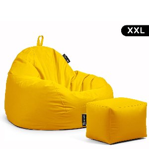 Casacomfy – Pear XXL – Zitzak met Voetenbankje – Geel – Waterbestendig
