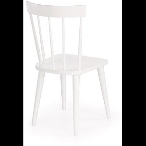 NoaHome Liora Dining Chair Wit – Stijlvolle en Duurzame Eetkamerstoel met Rubberhouten Frame