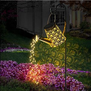 Kraftverdia® - Tuinverlichting op zonne energie - Tuinverlichting buiten lichtsnoeren - Solar Tuinverlichting - Led buitenlamp met sensor - Waterdichte Tuindecoratie - Vintage Sfeerverlichting - tuinsteker metaal