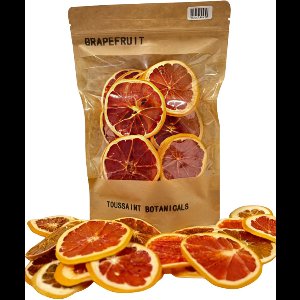 Toussaint Botanicals Premium Gedroogde Grapefruit Schijfjes 100% Natuurlijk 100 g - Cocktails - Decoratie - Taartversiering – Grapefruit plakjes - Pompelmoes - Gratis Verzending!