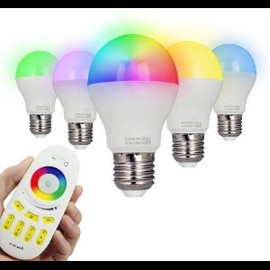 Mi-Light Mi-Boxer - (FUT014) - E27 RGB+CCT 6W LED Lamp - Alle RGB kleuren + Warm wit licht tot koud wit licht - Dimbaar - Smart verlichting - Smart lamp