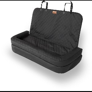 Achterbank Hondenmand – DogSeat® Harvey Lounge Honden Autostoel – Achterbank Mand – Voor 2 tot 3 Honden – Luxe Leatherlook – Waterafstotend – Met Veiligheidsriemen – Antislip – Wasbaar – Cover Achterbank