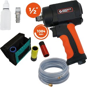 WS24 pneumatische slagmoersleutel 1/2" mini + PVC slang + do...