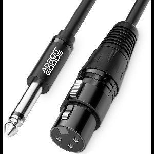 AdroitGoods 6.5mm jack mono naar XLR male kabel – Vergulde connectors - 2m