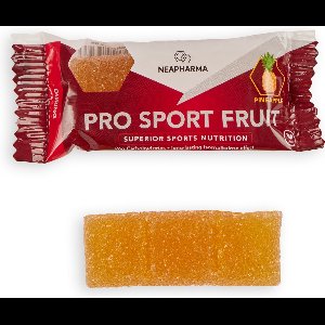 Neapharma Pro Sport Fruit Ananas - Energy Fruit Chew - Energy gummy - langdurige Isomaltulose energie - 26g koolhydraten - Per 12 fruits