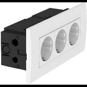 Drievoudige Stopcontactmodule 45 Wandunit Puur Wit - 6119414 - E3TFZ