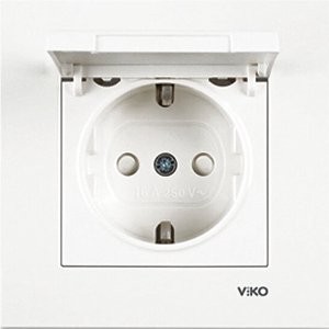 Panasonic Viko-Stopcontact-Inbouw-Compleet-Kinderbeveliging-Met Deksel