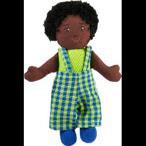 Lanka Kade pop jongen donkere huid zwart haar - educatief speelgoed.