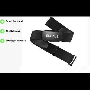 SNTIALS® - Hartslag band - Borst Band - Hartslag Meter - Waterdicht - Met Gratis Led Band - Werkt Met Apps - Garmin/Polar/Strava - Horloge - Hardlopen - Fitness