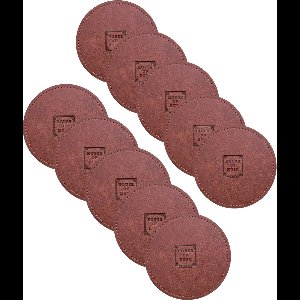 House of Husk PU Onderzetters - Kunstleren Glazenonderzetters - Viltjes - Set van 10 - Bruin