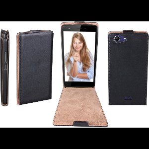 Flip Case voor Wiko Plup Fab 4G zwart ultra dun