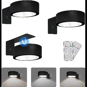 ANMI® Draadloze Schilderijverlichting Set van 3 - Batterijgevoed - Magnetisch - Met Afstandsbediening - Dimbaar Met Timer - 3 Lichtstanden - Voor Foto’s en Kunstwerken