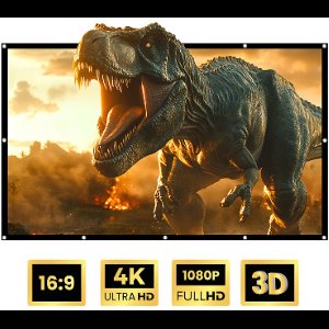 STOBE® Bioscoop doek - Projectiescherm - 100inch - 225x125cm - Met Bevestigingsmateriaal - Beamer Scherm - Beamerdoek