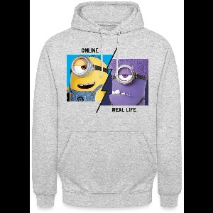 Minions Stuart Online Vs. Real Life Hoodie Unisex