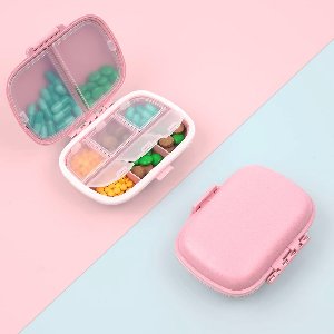 Pillendoos Klein voor 7 Dagen - Draagbare Medicijnbox met 8 Vakken en Vochtbestendige Sluiting - Perfect voor Reizen en Dagelijks Gebruik