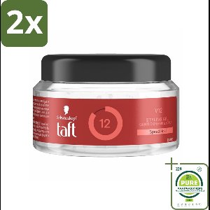 Taft - V12 - Styling Gel - Supersnelle fixatie - 250 ml - Voordeelverpakking - 2 stuks - Haar gel - Taft V12