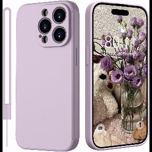 Ronte - Beschermend hoesje voor smartphone met microvezelvoering - paarse kleur - camera- en krasbescherming - dun ontwerp - geschikt voor iPhone 14 Pro 5G