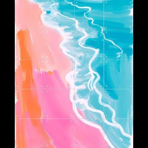 IXXI At the beach, Ohkimiko & Various - 80 x 100 cm - Gratis ophangtool - Grote wanddecoratie en posters - Schilderijen, Kleurrijk, Abstract