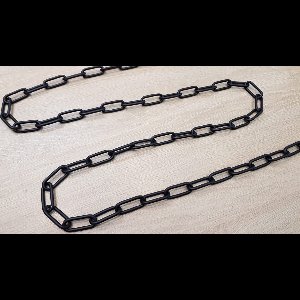 Voetketting zwart gelakt – 4 mm – ketting per meter – sierketting