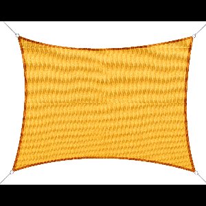 Outsunny-Zonneschermzeil-Hogedichtheidspolyethyleen (HDPE)-600x400x1cm-GEEL