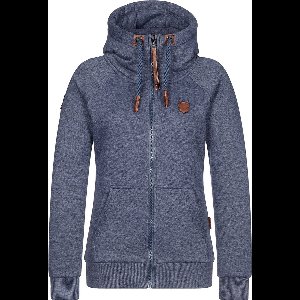 Naketano Damen Hoodie Brazzo 1801-0301 Indigo Blue Melange-XS