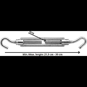 Wovar Spanschroef Haak|Haak M10 x 125 mm Verzinkt | Per Stuk