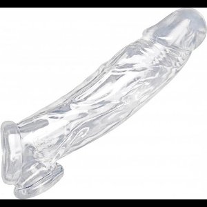 Realistic Clear Penis Enhancer and Ball Stretcher - Transparent