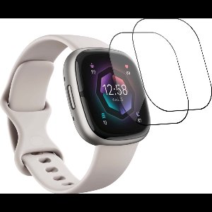 2x Geschikt voor Fitbit Versa 4 / Geschikt voor Fitbit Sense 2 Screenprotector - Folie Screen Protector Geschikt voor Fitbit Geschikt voor Fitbit Sense 2 / Versa 4 Screenprotector
